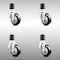 Service Caster 3 Inch 316SS Black Polyurethane Swivel 1-3/4 Inch Expanding Stem Caster Set SCC SCC-SS316EX20S314-PPUB-BLK-134-4 - alternate 1